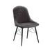 ACME Abraham Side Chair in Gray and Black (Set of 2)