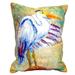 Betsy Drake Egret on Rice Multicolor Polyester 20-inch x 24-inch Indoor/Outdoor Throw Pillow