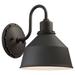 Lavery Mantiel Coal & Black Metal Shade 1 Light Outdoor Wall Mount