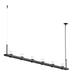 Sonneman Lighting Intervals Satin Black 8-inch LED Linear Pendant, Clear w/ Etched Cone Shade