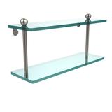 Double-tier 16-inch Tempered Glass Shelf