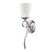 Acclaim Lighting Genevieve Indoor 1-Light Sconce with Glass Shade in Satin Nickel - Silver