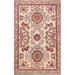 Geometric Oriental Traditional Kazak Area Rug Hand-knotted Wool Carpet - 2'8" x 4'1"
