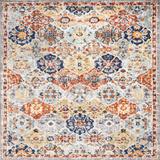EVIVA Blossom White and Light Grey Area Rug in 9X12 - 9'3" x 12'3"