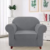 Enova Home Elegant Jacquard Polyester Spandex Stretch Washable Box Cushion Armchair Slipcover For Living Room