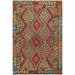 Bauhaus Turkish Kilim Osvaldo Hand Woven Area Rug - 4'0" x 5'9"