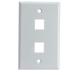 Digiwave Keystone Wall Plate (2 Slots) (2 pack/order) - White - One Size