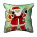 Betsy Drake Santa 18-inch x 18-inch Indoor/Outdoor Throw Pillow