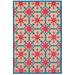 Style Haven Cara Mixed Pile Floral Lattice Indoor-Outdoor Area Rug