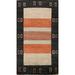 Contemporary Striped Gabbeh Kashkoli Oriental Area Rug Wool Handmade - 5'9" x 9'1"