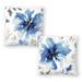 Indigo Version Finesse I Indigo Version and Indigo Version Finesse II Indigo Version - Set of 2 Decorative Pillows