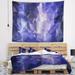 Designart 'Blue Polygonal Mosaic Pattern' Abstract Wall Tapestry