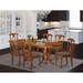 East West Furniture Table Set Consist of an Oval Table with Butterfly Leaf and Dining Chairs (Chair Seat Type Options)