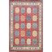 Vegetable Dye Geometric Oriental Super Kazak Wool Area Rug Handmade - 8'1" x 9'8"