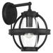 Lavery Cumberland Court Coal & Seedy Glass 1 Light Outdoor Wall Mount