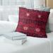 Houston Football Baroque Pattern Accent Pillow-Cotton Twill