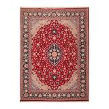 Hand Knotted Red,Midnight Blue Wool Oriental Area Rug (9x12) - 8' 10'' x 11' 11''