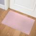 FIELD OF FLOWERS ON LIGHT PINK Indoor Floor Mat By Kavka Designs