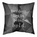 Quotes Faux Gemstone Be Bold Inspirational Quote Pillow (Indoor/Outdoor)