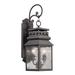 Elk Home Forge Jefferson Charcoal With Water Glass 2 Light Wall Sconce