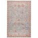 The Curated Nomad Turnsworth Printed Oriental Blue/ Orange Cotton Mix Area Rug