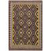 Kilim Riona Brown/Blue Hand-Woven Wool Rug -5'9 x 7'7 - 5 ft. 9 in. X 7 ft. 7 in. - 5 ft. 9 in. X 7 ft. 7 in.