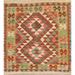 Oriental Kilim Flatweave Rug Hand Woven Southwestern Turkish Carpet - 3' 3" x 2' 11"