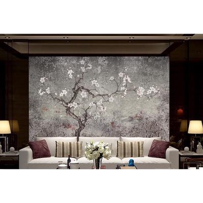 GK Wall Design Vintage Dark Blossom Floral Removable Wallpaper