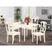 East West Furniture Dining Room Furniture Set- a Kitchen Table and Dining Chairs, Linen White (Pieces Option)