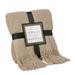 Decorative Throw Blanket - 50x60in Soft Knit with Delightful Fringe Edges for a Sophisticated and Cozy Touch to Your Home