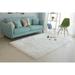 Long Pile Hand Tufted Shag Area Rug in Snow White