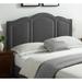 Augusta Charcoal Velvet Upholstered Twin Size Headboard with Nailhead Trim