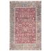 The Curated Nomad Falmine Printed Oriental Floral Pink Oushak Area Rug