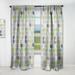 Designart 'geometric pattern with leaves' Mid-Century Modern Blackout Curtain Single Panel