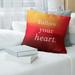 Quotes Multicolor Background Follow Your Heart Quote Pillow-Faux Linen