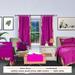Violet Red Tab Top Sheer Sari Curtain / Drape / Panel - Pair