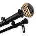 InStyleDesign Barta 1 inch Diameter Adjustable Double Curtain Rod