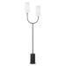 Hudson Valley Vesper 2-light Old Bronze and Black Floor Lamp, White Linen