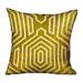 Plutus Goldenrod Velvet Gold Geometric Luxury Decorative Throw Pillow