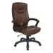 Executive Faux Leather High-Back Office Chair with Contrast Stitching
