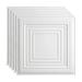 Fasade Traditional Style/Pattern 3 Decorative Vinyl 2ft x 2ft Lay In Ceiling Tile in Matte White (5 Pack)