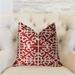 Plutus Red Romance Red and Beige Luxury Decorative Throw Pillow