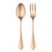 Stainless Steel w/PVD Titanium Coating Dolce Vita Pewter Bronze Serving Set (Fork and Spoon)