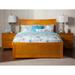 Metro Queen Bed with Matching Footboard in Caramel Latte