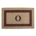 Heavy-duty Coir Single Brown Picture Frame Monogrammed Doormat