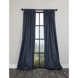 -Ripple Solid Blackout Thermal Rod Pocket Curtain Single Panel, 54 by 63-Inch, Navy Blue