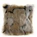 Plutus Taupe, Black Wild Wolf Animal Faux Fur Luxury Throw Pillow