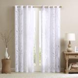 Madison Park Vina Grommet Top Sheer Bird on Branches Burnout Window Curtain