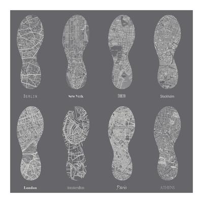 Tonya Taupe City Footprint Wallpaper - 20.5 x 396 x 0.025