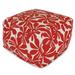 Majestic Home Goods Indoor Outdoor Plantation Ottoman Pouf 27 in L x 27 in W x 17 in H